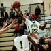 Huron sophomore Xavier Cochran grabs a rebound in the game against Pickney on Monday March 4. Daniel Brenner I AnnArbor.com